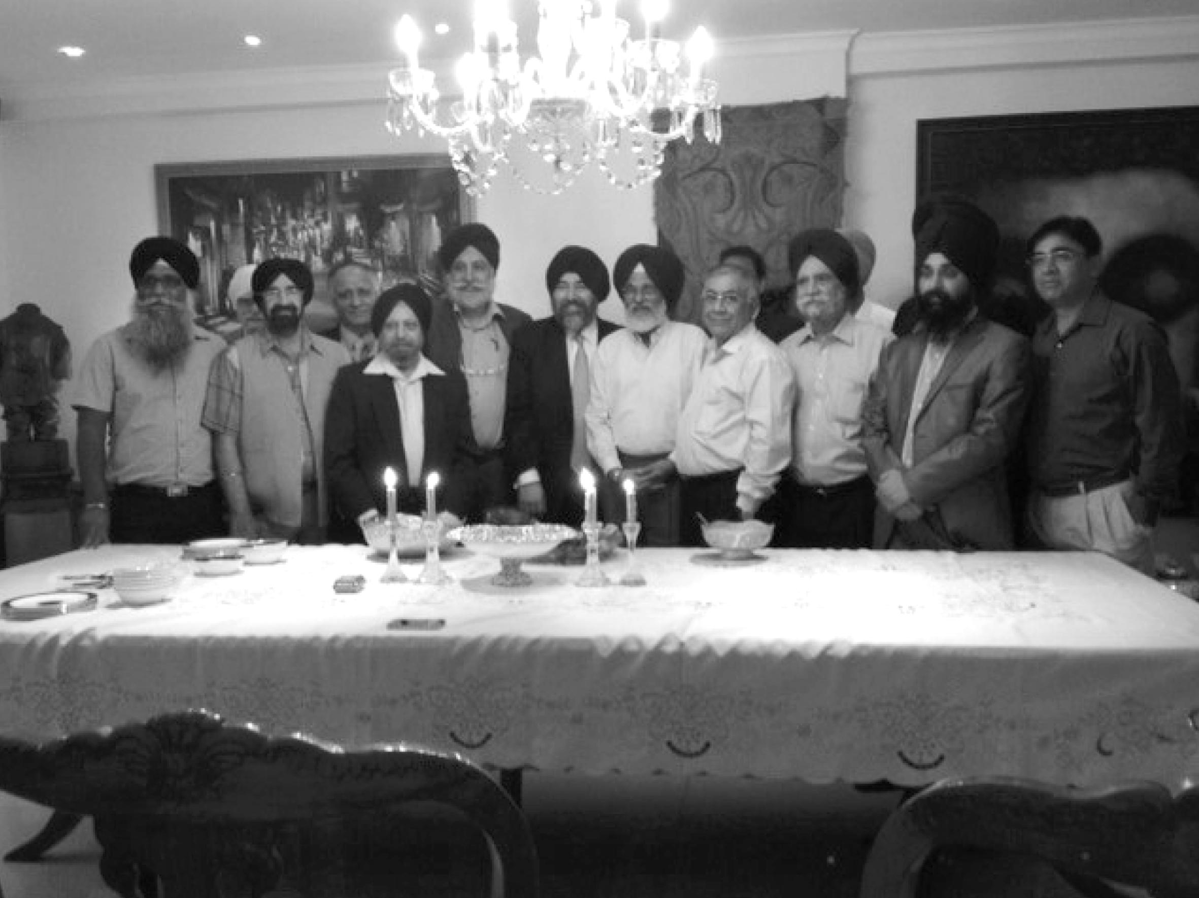 Dinner with some Prominent Sikhs. Courtesy Harry Banga